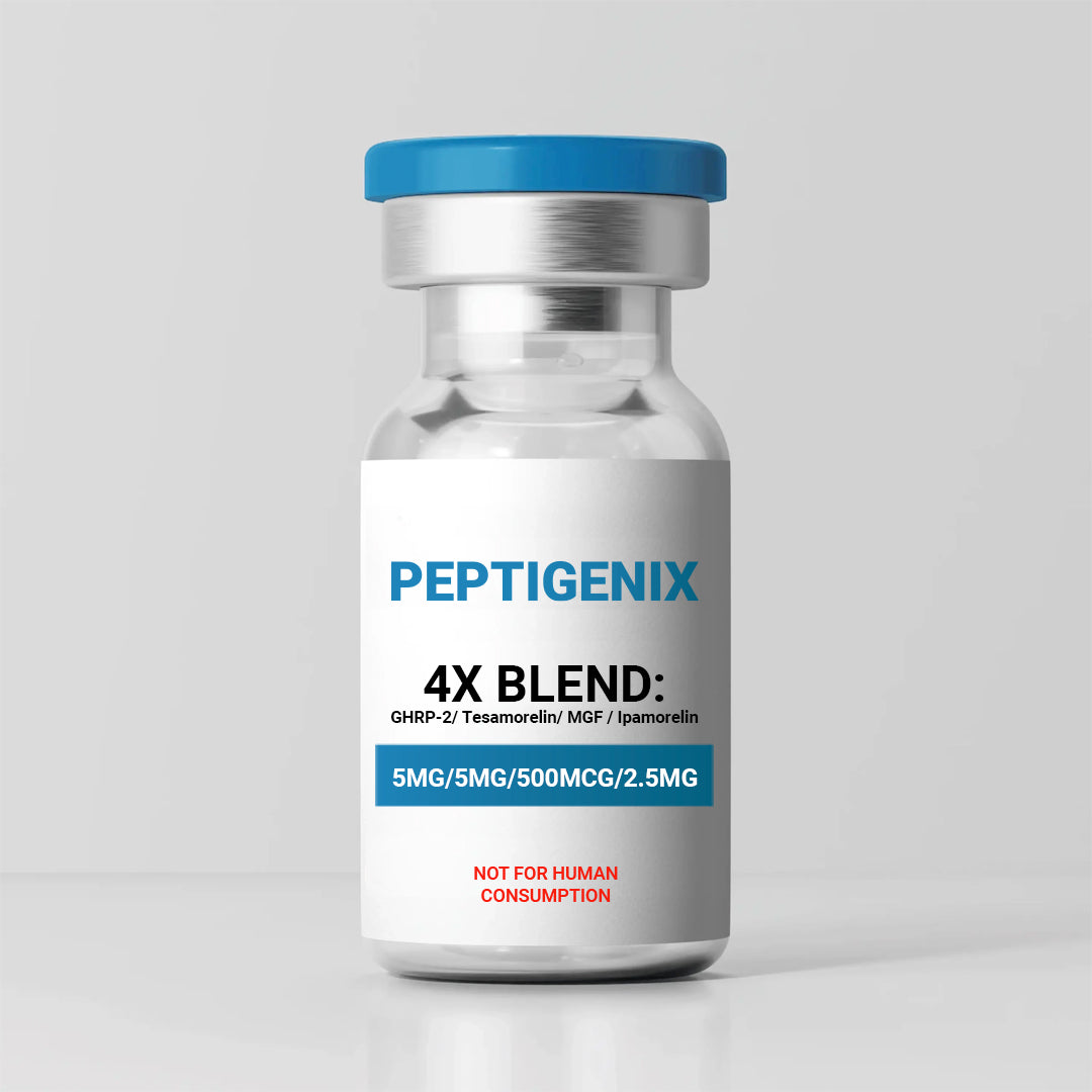 4x Blend: GHRP-2 (5mg) / Tesamorelin (5mg) / MGF (500mcg) / Ipamorelin (2.5mg)